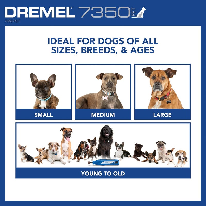 DREMEL 7350-PET 4V Pet & Dog Nail Grinder, Easy-To-Use & Safe Nail Trimmer, Professional Pet Grooming Kit - Works on Large, Medium, Small Dogs & Cats - Image 3